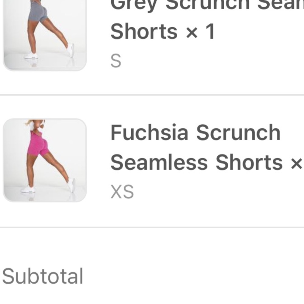 NWT scrunch NVGTN shorts fuchsia xs